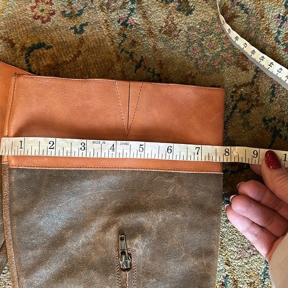 LAUREN RALPH LAUREN MISA Brown Leather Suede Knee High Boots - Picture 16 of 16